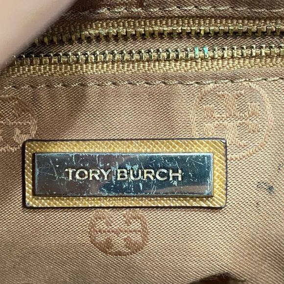 TORY BURCH Saffiano Leather Robinson Double Zip Tigers Eye Saffiano purse - Picture 7 of 15